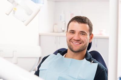 man in a dental chair