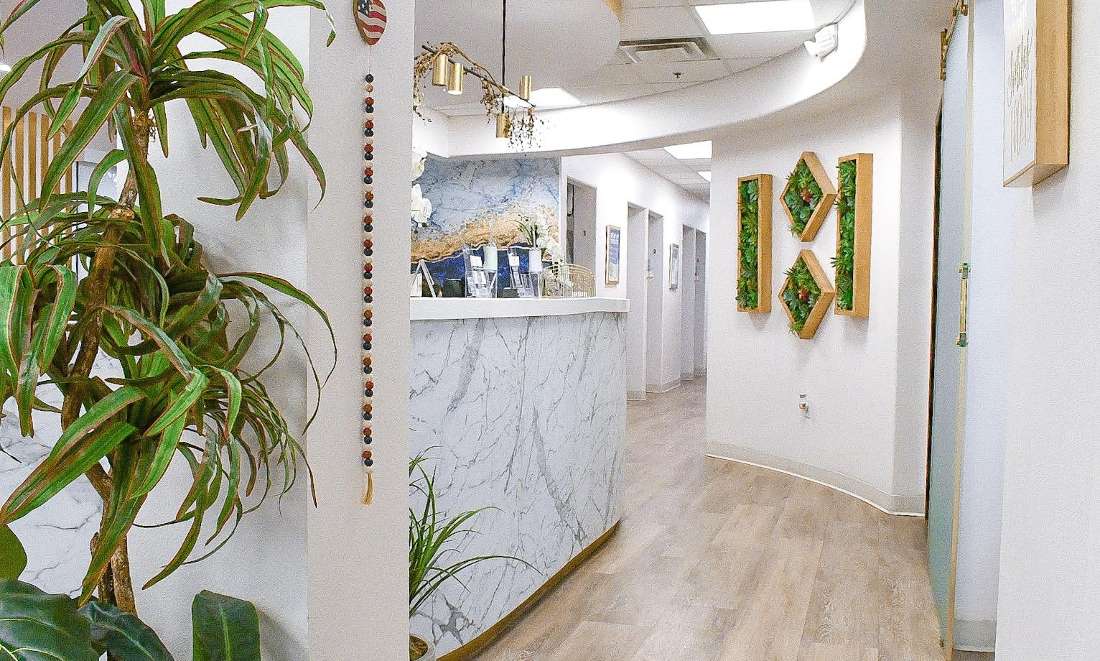 Hallway at winningsmiles custom dentistry & implant center, fontana ca